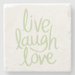 Modern Live Laugh Love Stone Coaster