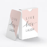 Modern Live Love Laugh Positive Motivation Quote Playing Cards<br><div class="desc">Modern Live Love Laugh Positive Motivation Quote</div>