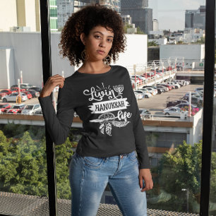 Modern Livin' Hanukkah Life Menorah Dream Catcher  Sweatshirt