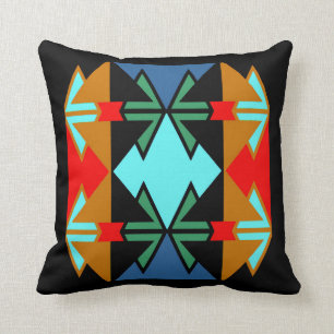 Modern Living on Red/Orange/Black/Blue/Green Cushion