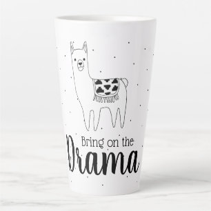 Modern Llama Bring on the Drama Latte Mug