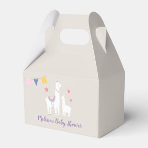 Modern Llamas Cute Baby Shower Favour Box