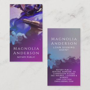 Modern Loan Signing Agent Pen Business Card