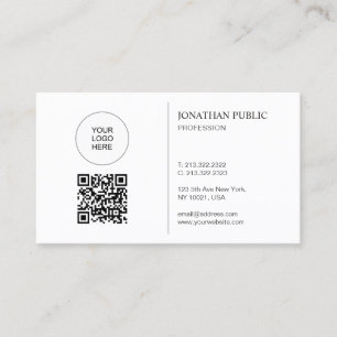 Modern Logo And QR Code Template Connect With Us Business Card