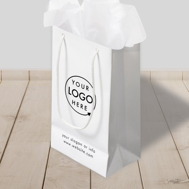 Modern Logo | Business Corporate Minimalist Small Gift Bag (Creator Uploaded)