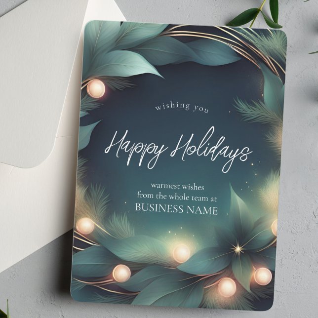 Modern Logo Business Holiday Card (Creator Uploaded)