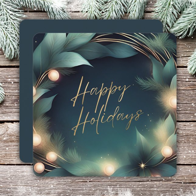 Modern Logo Corporate Business Holiday Card (Creator Uploaded)