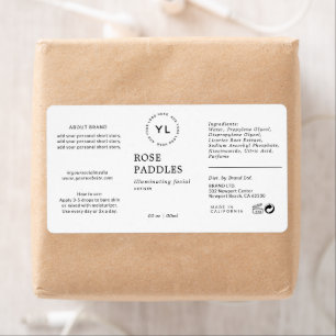 Modern Logo Cosmetic Bottle Label