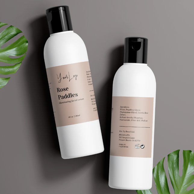 Modern Logo Cosmetic Bottle Label (Creator Uploaded)