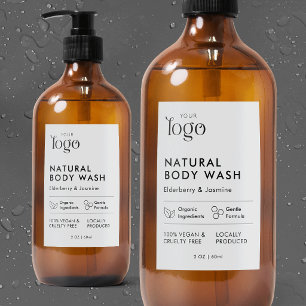 Modern Logo Cosmo Bottle Waterproof Product Label
