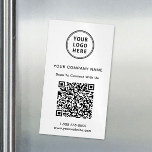 Modern Logo Create Your QR Code Magnetic Business Card