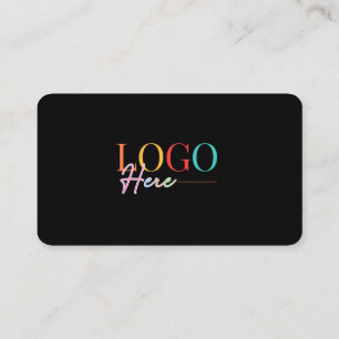 Modern Logo Customer Loyalty Punch Card Dark Black