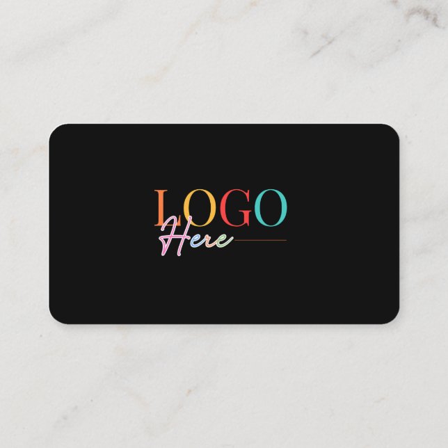 Modern Logo Customer Loyalty Punch Card Dark Black (Back)