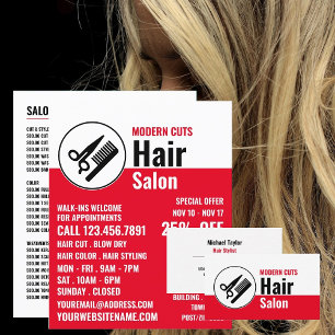 Modern Logo, Hair Stylist, Hair Salon Business Card