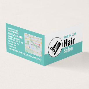 Modern Logo, Hair Stylist, Hair Salon Loyalty Business Card