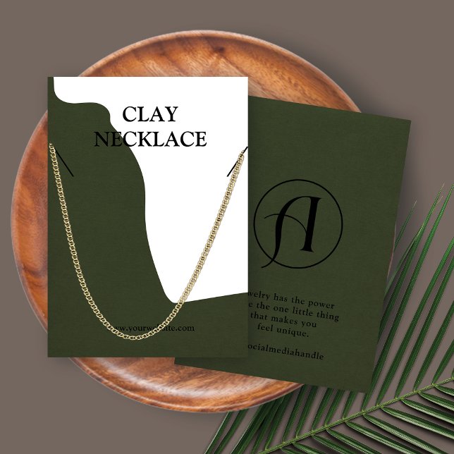 Modern Logo Jewellery Necklace Display Card (Creator Uploaded)