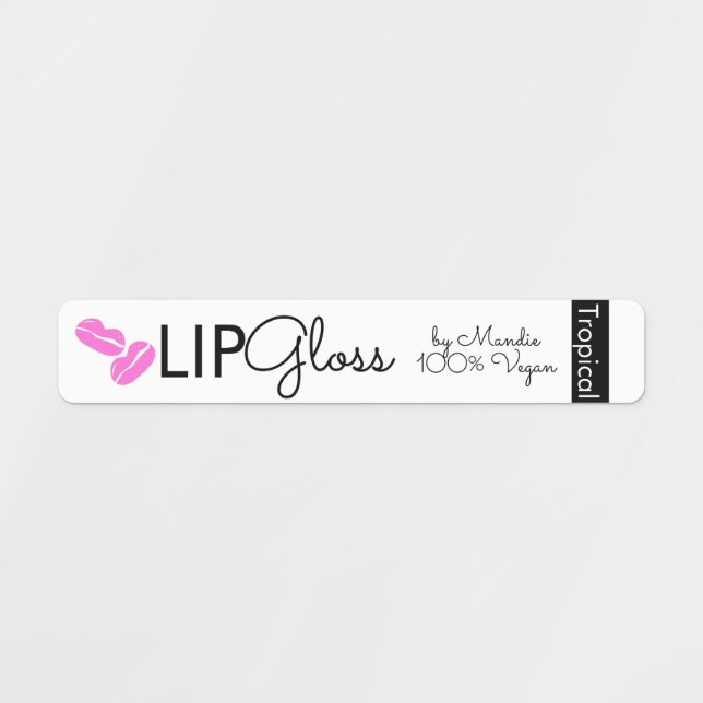 Modern Logo Lip Gloss Lips Branding Packaging  (Design 1)
