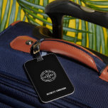 Modern Logo  Luggage Tag<br><div class="desc">Simple luggage tag features your name and business logo on the front and room for you to insert your details on the back. Ideal for as a promotional item to give to your employees for business travel and trade shows.</div>