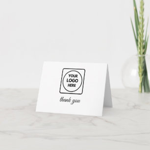 Modern Logo Minimalist Corporate Business Thanks Thank You Card