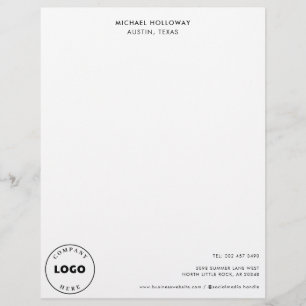 Modern Logo Minimalist Elegant Business Custom Letterhead