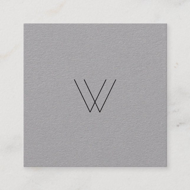 Modern Logo Minimalist Square Business Card (Front)