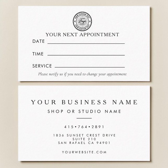 Modern Logo Office Appointment Card (Creator Uploaded)