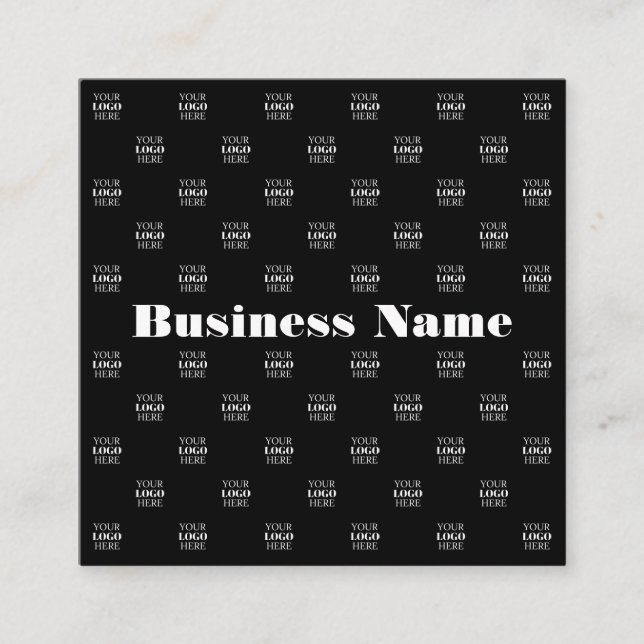 Modern Logo or Design Pattern with Any Image  Square Business Card (Front)