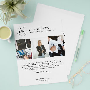 Modern Logo Photo Corporate White Business Flyer