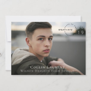 Modern Logo Photo Graduation Open House Announcement