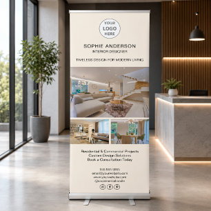 Modern Logo Photo Professional Business Retractable Banner