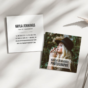 Modern Logo   Photographer Square Business Card