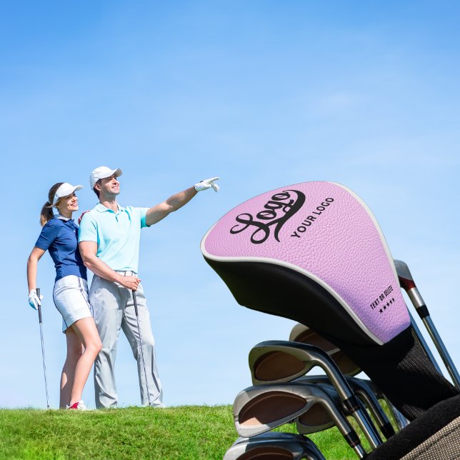 Modern Logo Pinh Black White Business Club Golf Head Cover (Creator Uploaded)