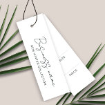 Modern Logo Product Price Hang Tag Card<br><div class="desc">Modern black and white design for your hang tags. You can customise this design for your needs.  *These hang tags don't come with holes. The holes are simulated in the artwork.</div>