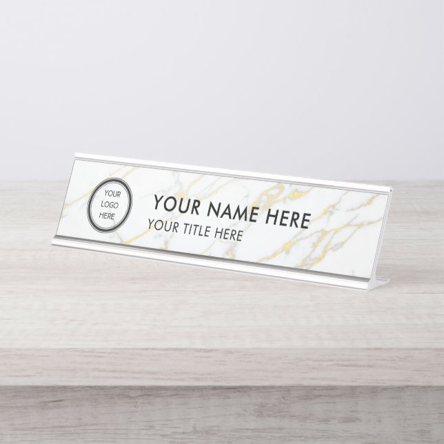 Modern Logo Professional Business Name Plate (Front)