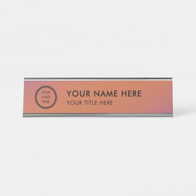 Modern Logo Professional Business Name Plate (Front)
