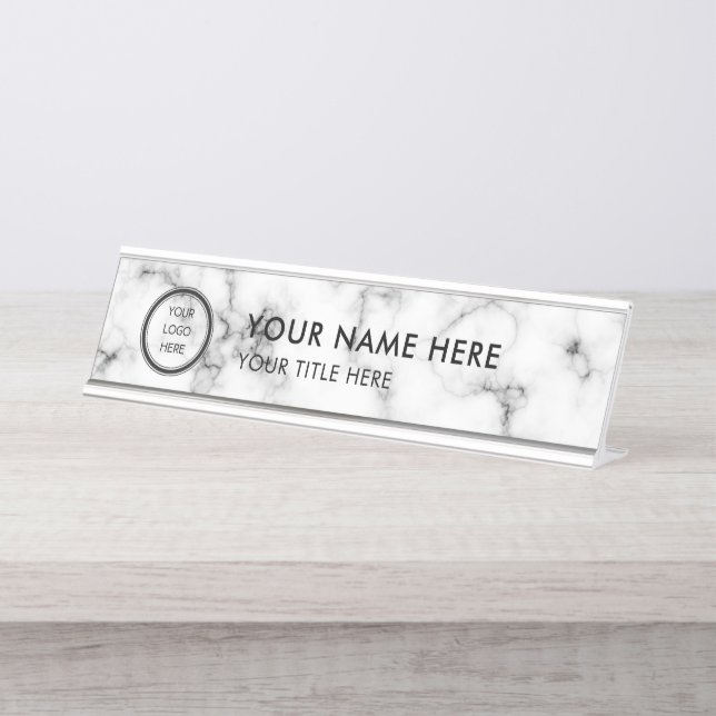 Modern Logo Professional Business Name Plate (Front)