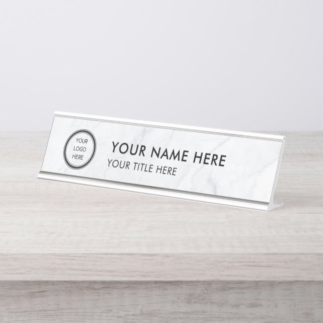 Modern Logo Professional Business Name Plate (Front)