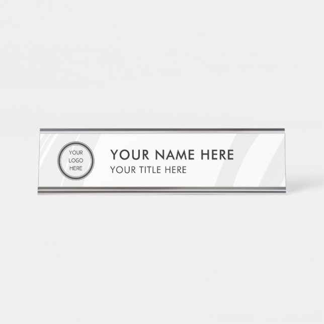 Modern Logo Professional Business Name Plate (Front)