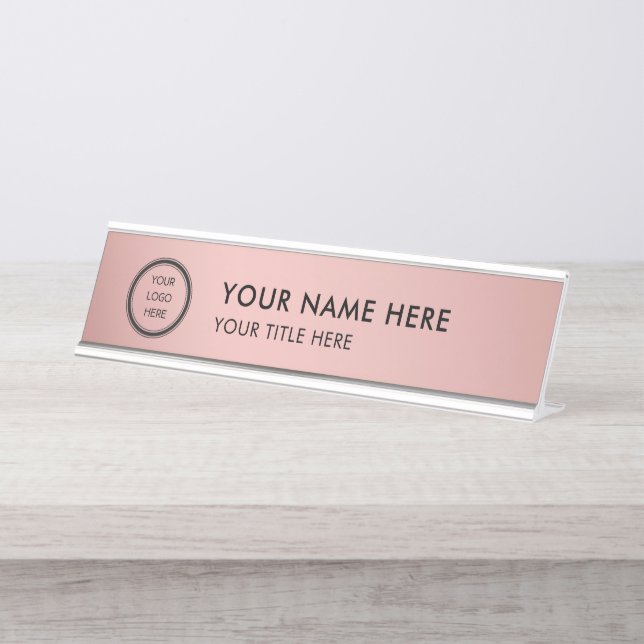 Modern Logo Professional Business Name Plate (Front)