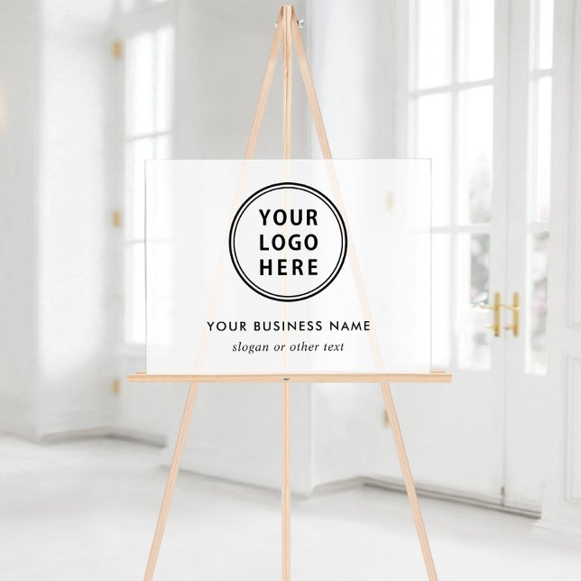 Modern Logo Promotional Frosted Acrylic Sign (Creator Uploaded)