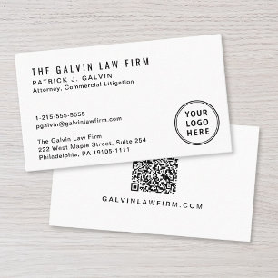 Modern Logo QR Code Employee Business Card