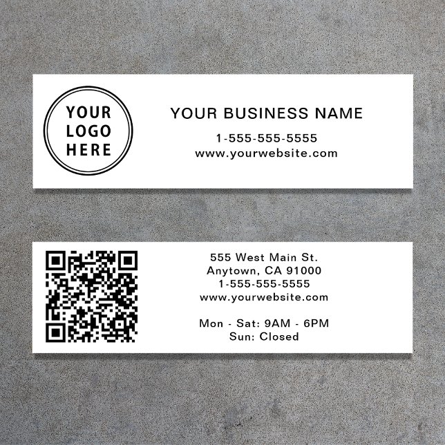 Modern Logo QR Code Mini Business Card (Creator Uploaded)
