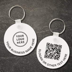 Modern Logo QR Code Promotional Key Ring