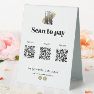 Modern Logo Scan to Pay Apps 3 QR Codes Simple 
