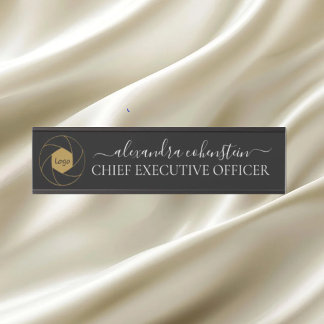 Modern Logo Script Office Door Sign