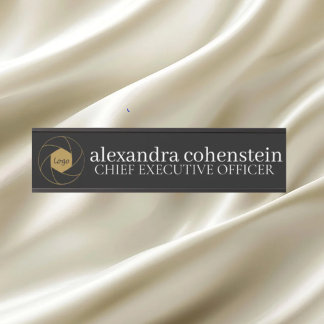 Modern Logo Script Office Door Sign