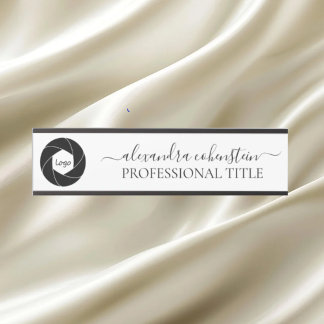 Modern Logo Script Office Door Sign