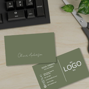 Modern Logo Simple Sage Business Card