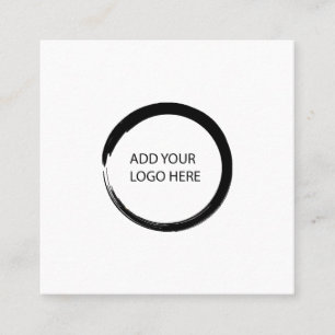 Modern logo social media professional simple white square business card