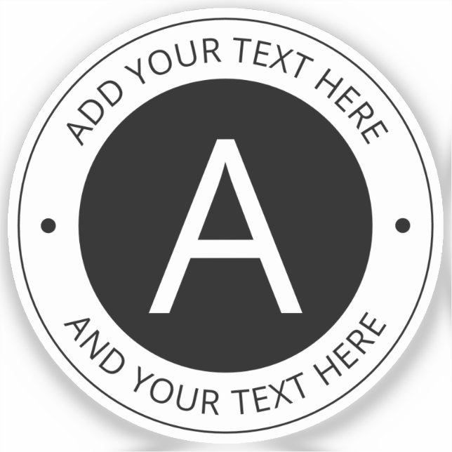 Modern Logo Style Monogram | Black Transparent  (Front)